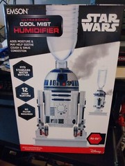 Disney Star Wars R2D2 Ultrasonic Cool Mist Humidifier Anti Microbial Emson 12 Hr