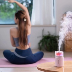 Mini Air Humidifier 180ML Cool Mist Humidifier with 7 Colors Night Light Portabl