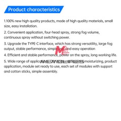 Type-C Humidifier DIY Kits Ultrasonic Mist Maker Atomizing Module 4 Way Atomizer