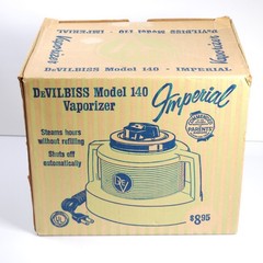 Vintage 1960s Devilbiss Model 140 Vaporizer Imperial Turquoise Blue Humidifier