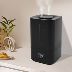 6L 25W Hot and Cold Mist Humidifier Tabletop Humidifier for Home Touch Control