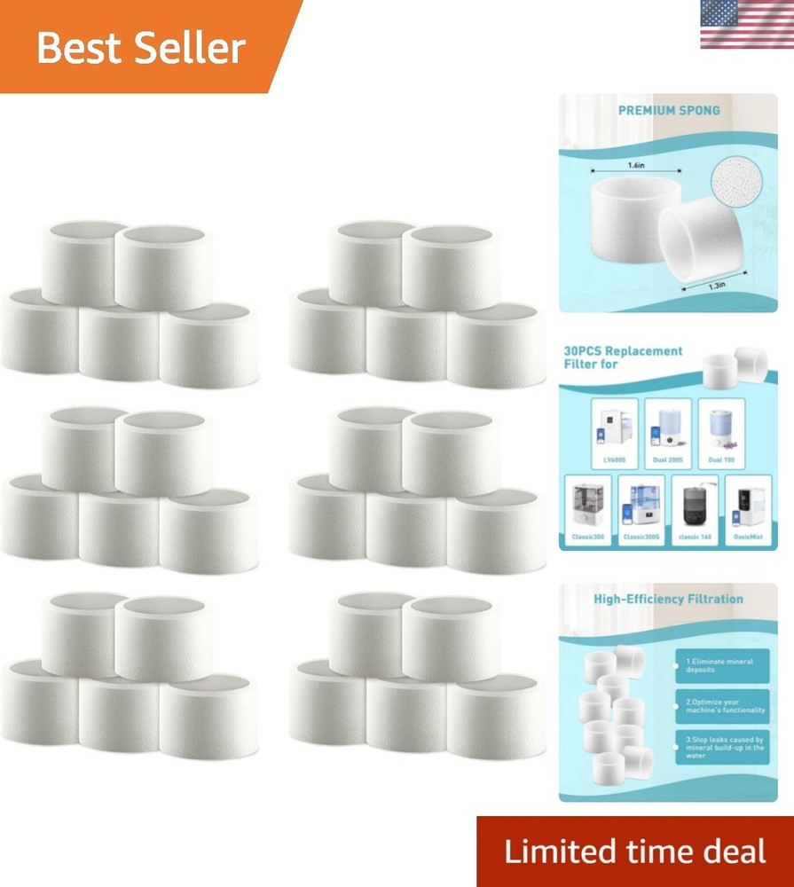 30-Pack LEVOIT Compatible Humidifier Filters – Enhanced Air Quality & Efficiency