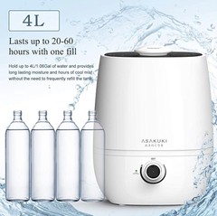 4L(1.06Gal) Ultrasonic Humidifier Cool Mist Tabletop With Aromatic Oil Tray