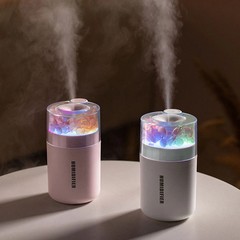 Mini Air Humidifier 180ML Cool Mist Humidifier with 7 Colors Night Light Portabl