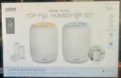 Pure Home Sense Top Fill Humidifier, 2 Pack Bonus Bundle 3L Tank 2 Filter **D**