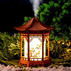 Zen Pavilion Lantern Aroma Diffuser & Night Light – 160ml Essential Oil Diffuser