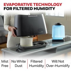 Honeywell HCM350B Cool Moisture Humidifier 1.1 Gallon Black