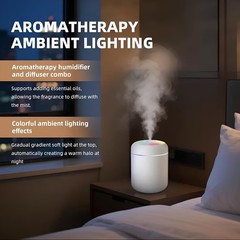 2 in 1 USB Electric Aromatherapy Oil Diffuser Ultrasonic Air Humidifier Mist …