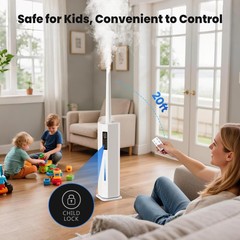 Humidifiers Bedroom 2.38Gal/9L Top Fill Cool Mist Humidifier Large Room 500ft²