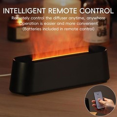 YALEDI Essential Oil Diffuser, Fireplace Flame 10.7 x 3.03 x 3.11 in, Black