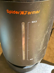 Spider Farmer Cool Mist Cylindrical Humidifier Black, 0.8 Gal, Wi-Fi, Level