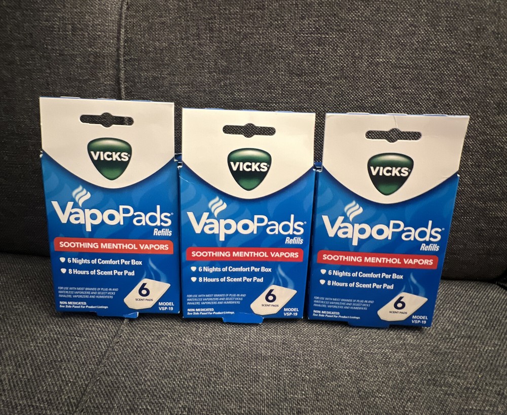 3pck Vicks VapoPads Refill Pads 1 each 6 pads by Vicks