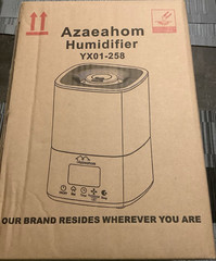 Azaeahom YX01-258 Ultrasonic Tabletop Humidifier 4L Sleep Mode Touch Blue/Grey