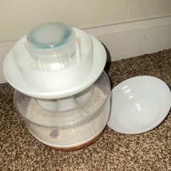 Ultrasonic Tabletop Mushroom Shaped Humidifier Portable White Brown for Bedroom