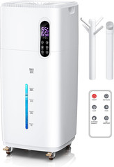 Large Room 26L Humidifier, 38H Quiet Cool Mist, Remote Control, Whole House