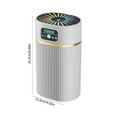 White Ultrasonic Table Top Humidifier with LED Lights, Digital Display, Timer