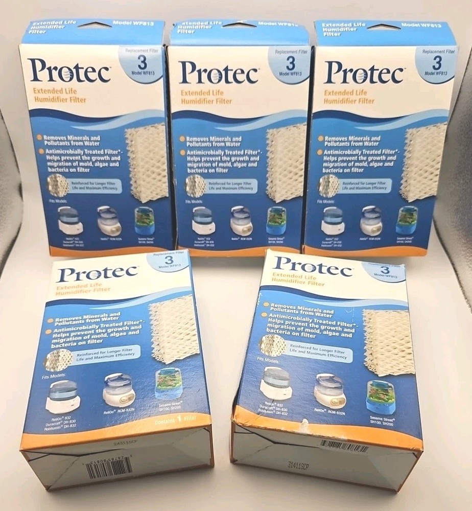 Lot of 5 Protec WF813 Extended Life Humidifier Wicking Filters NEW