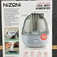 NIZONI Portable 360° Cool Mist Humidifier Filter-Free Lasts Up To 8 Hours – Time