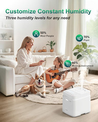 Stainless Steel Humidifier, Warm Mist Humidifier 3.3L/0.87Gal, Steam Humidifier