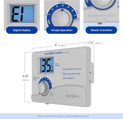 AprilAire 60 Digital Whole-House Humidistat with Outdoor Temp Sensor 24VAC White
