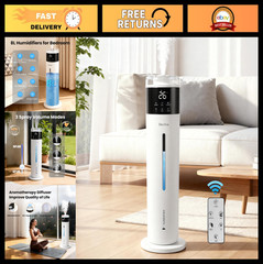 Large Ultrasonic Humidifier 8L Cool Mist, Remote Control, Easy Clean, 350ML/H –