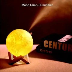 USB Moon Lamp Humidifier with Touch Control and Water Replenishing – 13cm Diamet