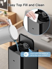 10L Cool Mist Humidifier Top Fill Quiet Ultrasonic 60H Large Room Black
