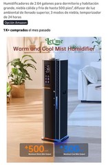 2.64Gal Humidifiers for Bedroom, Large Room, Warm & Cool Mist, 3 Mist Modes