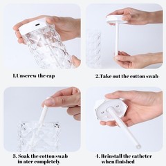 Crystal Lamp Air Humidifier Color Night Light Touch Lamp With Cool Mist Maker