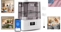 All-In-One Smart Humidifier for Bedrooms – 6L Tank, 60 Hours, Auto Shut-Off