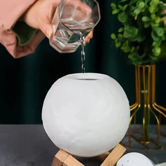 USB Moon Lamp Humidifier with Touch Control and Water Replenishing – 13cm Diamet