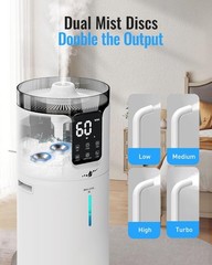 Humidifier Large Room 16L/4.2Gal – Lacidoll Whole House Humidifier 1500 Sq Ft.