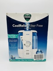 Vicks VUL600 CoolRelief Filter Free Cool Mist Humidifier White & Blue 1.2 Gallon