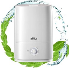 Kealive Cool Mist Humidifier for Large Room 1.3 Gallons Quiet Cool Mist White.