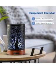✨Essential Oil Diffuser Black Metal Aromatherapy Cool Mist Ultrasonic LED Color