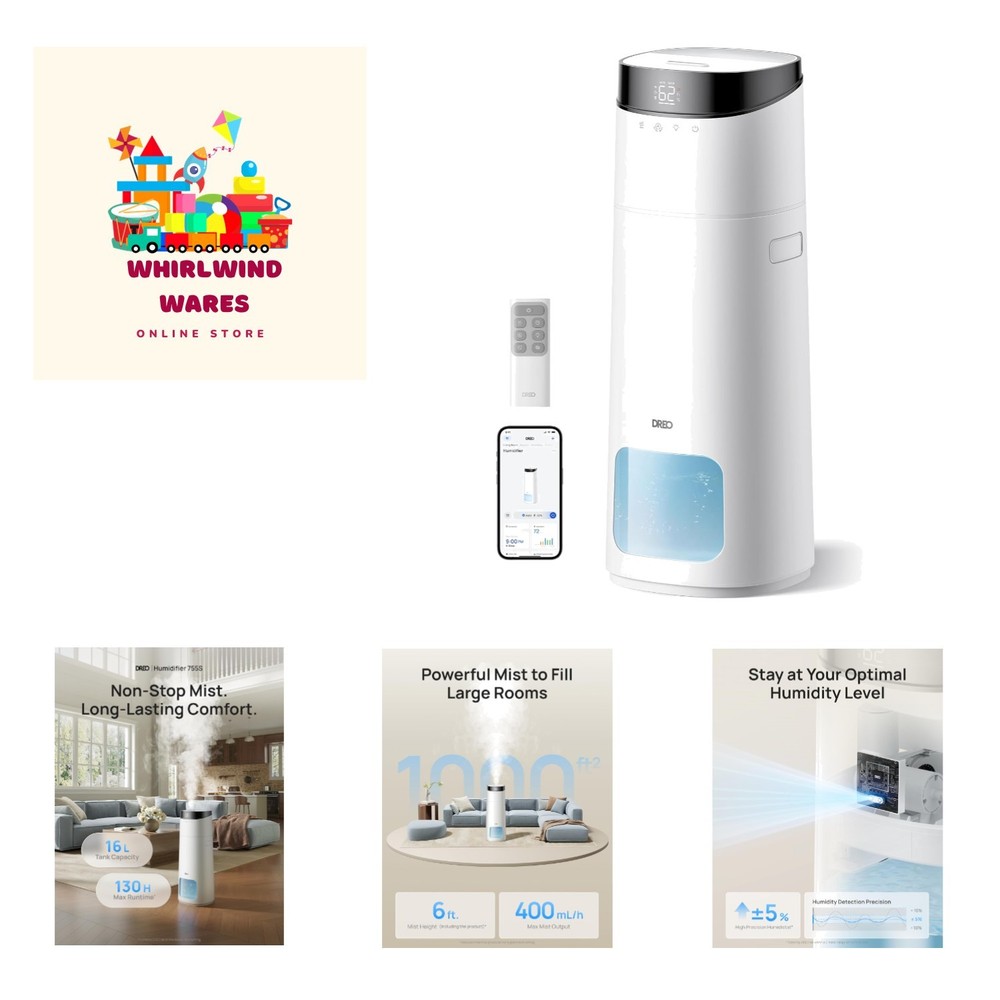 Smart 16L Humidifier for Plants & Babies – Remote Control, 30dB Silent Operation