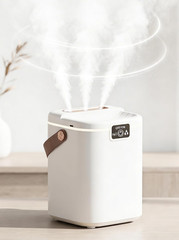2L Cool Mist Humidifiers for Bedroom, 3 Nozzles Quiet Small Humidifier with 4 Mi