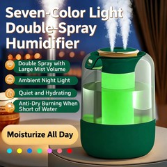 Double spray humidifier, ambient light, silent fog, intelligent sensor for real-