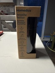HoMedics Breathe Better Portable Ultrasonic Humidifier air BLACK USB charge mist