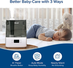 Smart Humidifiers for Bedroom Large Room Home,(6L) Cool Mist Top Fill Essenti…