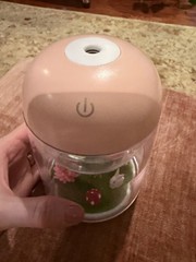 GENNISSY Ultrasonic Tabletop Humidifier Auto Shut Off Pink/Clear 0.3 Gal