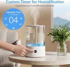 Humidificador Ultrasónico 4L con Control Inteligente Luz LED y 3 Niveles