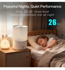 Cool Mist Humidifier for Bedroom, 3L Top Fill Ultrasonic Air Humidifier with Adj