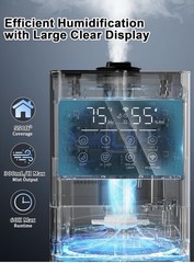 9L/2.4Gal Smart Cool Mist Humidifier, Top Fill Quiet Humidifier Large Room, C…