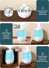 Stylish 2.5L Humidifier with Adjustable LEDs – Serenity for Bedroom & Plants