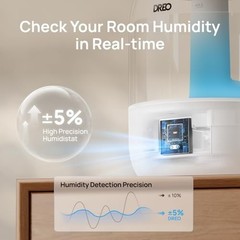 “Top Fill 3L Ultrasonic Humidifier for Large Rooms, 30H Quiet Cool Mist, Night L