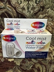 Bolegner Cool Mist Ultrasonic Humidifier Water Filters Pack Of 3 NEW Tabletop