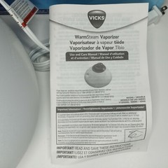 Vicks Warm Steam Vaporizer w/ Nightlight #V150 1.5 Gallon