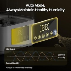 6L Ultrasonic Humidifier Cool Warm Mist Smart Auto Sleep Timer Quiet Aroma New