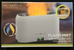 Simulation Flame LED Night Light Lamp Air Humidifier Mist Aromatherapy Diffuser